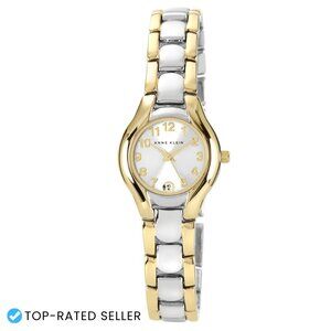 Two-Tone Dress Watch Elegant Minimal Chic Date Function Analog Quartz